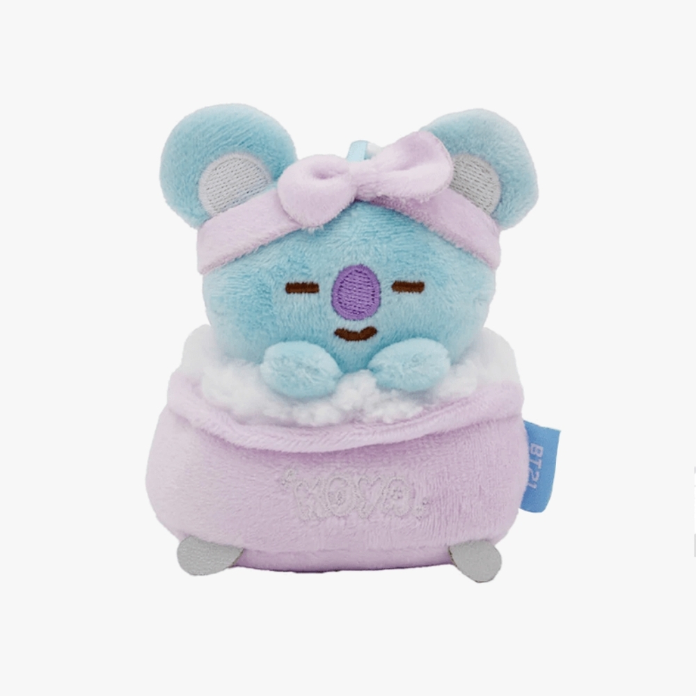 Official Line Friends Square BT21 Koya Bath Time Mascot Plush Keychain